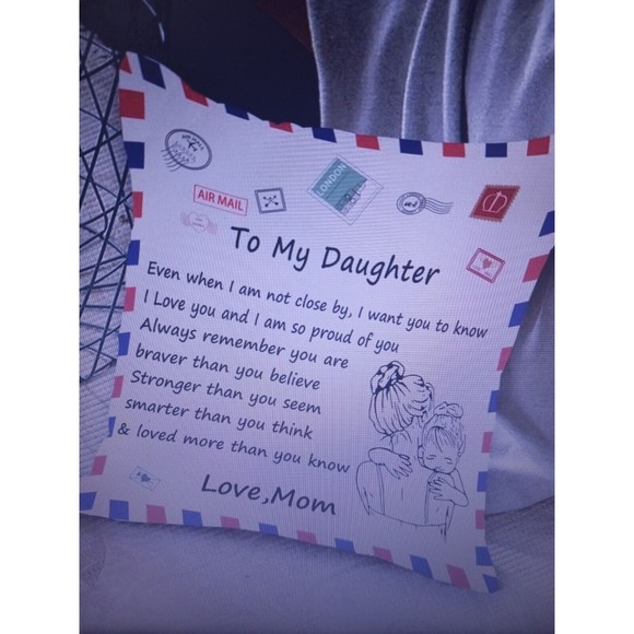 My Daughter Pillow Case  17.7 X 17.7 New in Package Home Decor - Picture 1 of 3